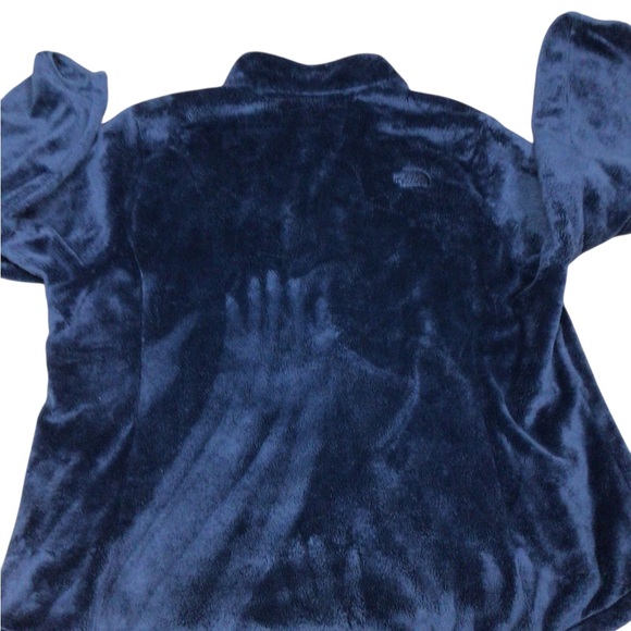 The North Face Navy Blue Fleece Jacket 3X Full Zip Pockets - Picture 5 of 10